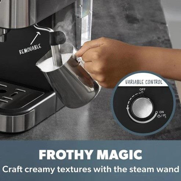 Załaduj obraz do przeglądarki galerii, Daewoo Espresso Coffee Maker with Steam Wand | 970142