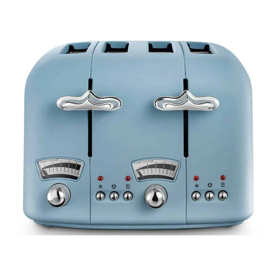DeLonghi Argento Flora 4 Slice Toaster | Blue | CT04.AZ