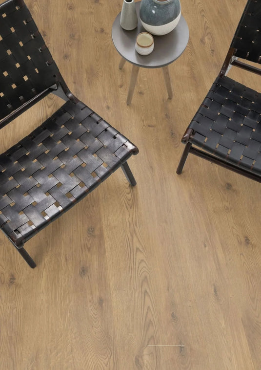 grove oak laminate flooring on display in a living area