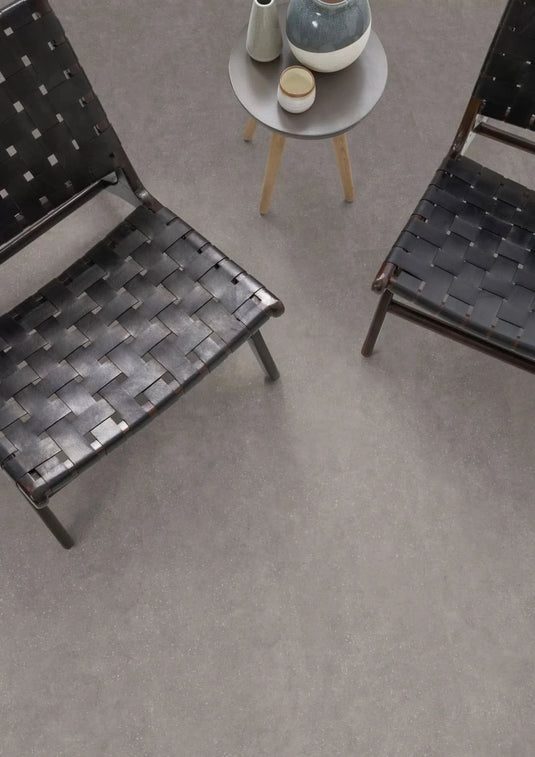 grey sparkle grain aqua laminate flooring on display in a living area