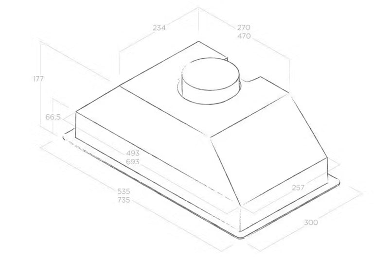 Load image into Gallery viewer, Elica 52cm ERA Canopy Hood for 60cm Unit Silver | ERAGRA60