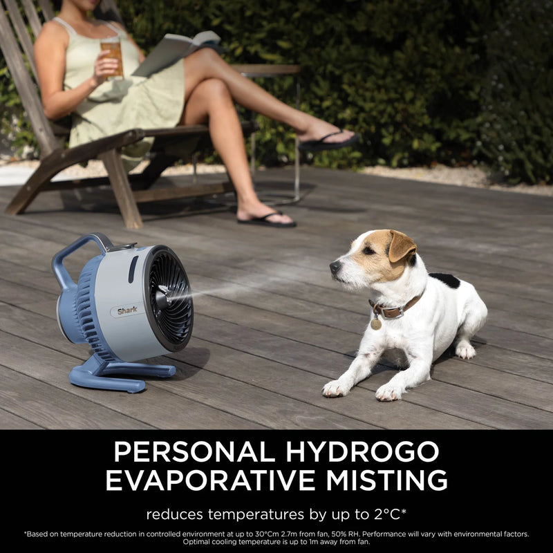 Завантажте зображення в засіб перегляду галереї, Shark FlexBreeze HydroGo Misting Fan | Glacier Blue | FA050UKBL