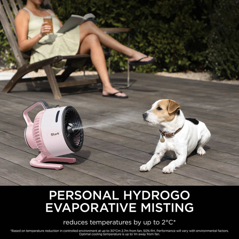 Завантажте зображення в засіб перегляду галереї, Shark FlexBreeze HydroGo Misting Fan | Ballet Pink | FA050UKPK