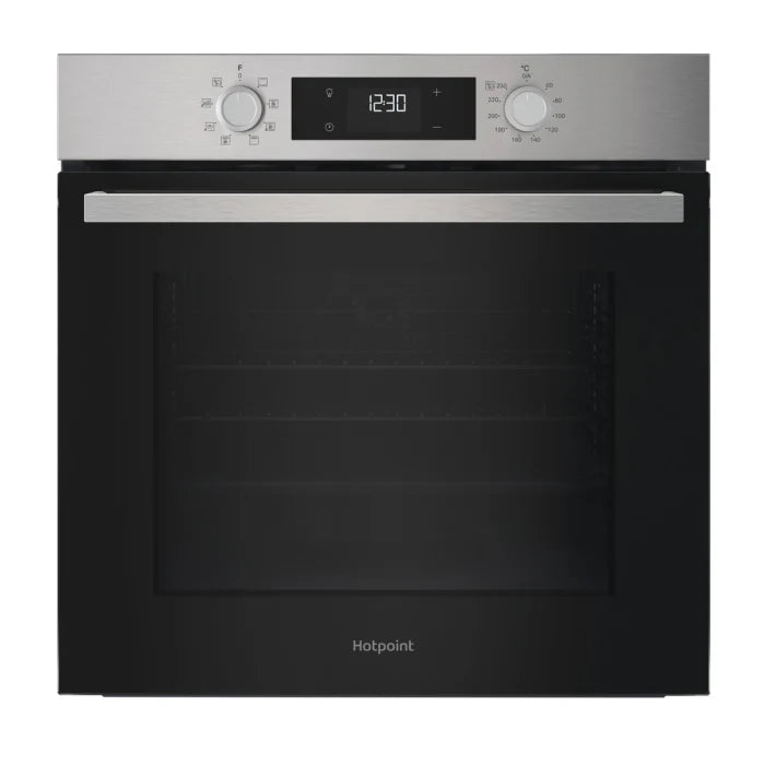 Załaduj obraz do przeglądarki galerii, Hotpoint Class 3 Single Fan Oven | Diamond Cleaning | 71L | A | Stainless Steel | HO3K55HXUK