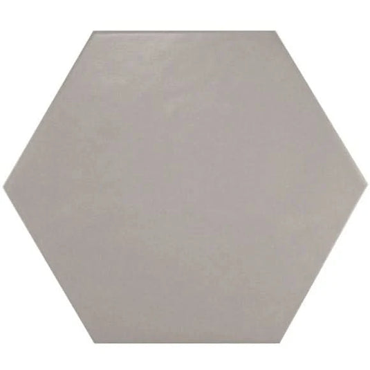 hexatile in gris mate, 17.5x20cm