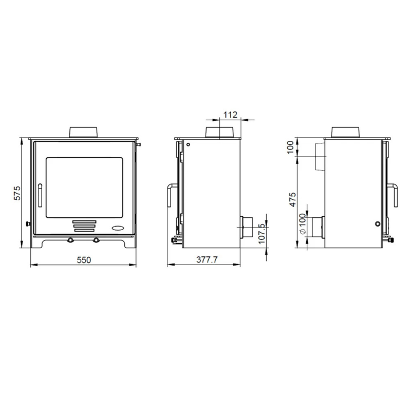 Załaduj obraz do przeglądarki galerii, Henley Severn 12kW Eco | Multi Fuel | Matt Black | ST452