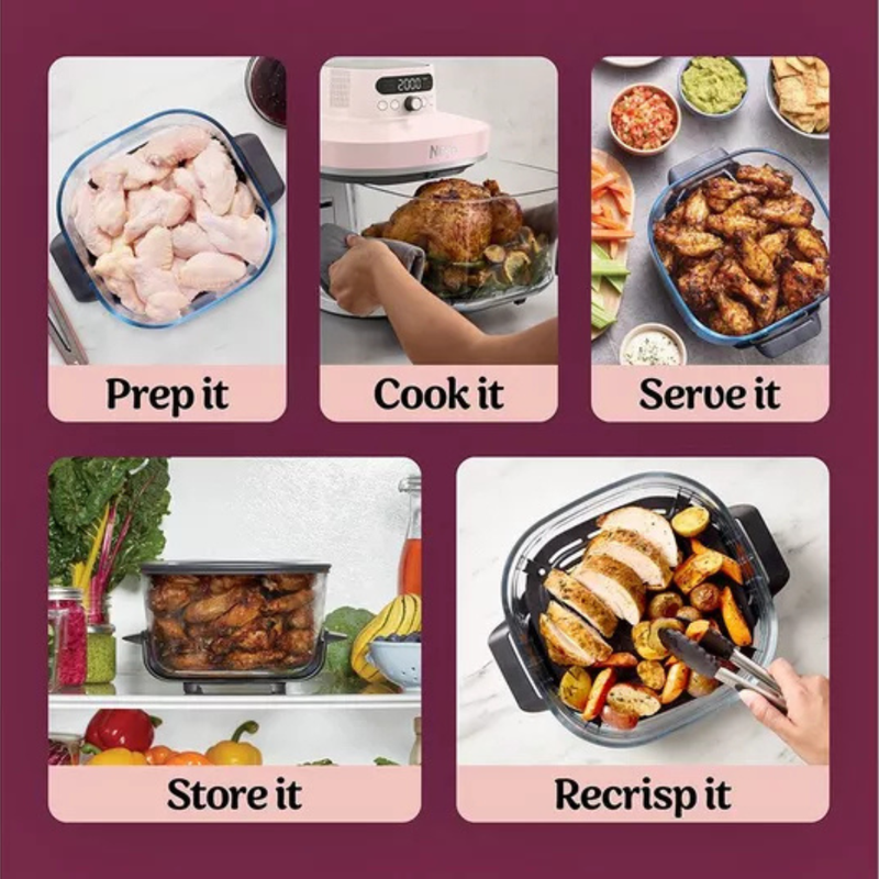 Load image into Gallery viewer, NINJA CRISPi Pro 7-in-1 Glass Air Fryer | Rose Quartz | AS101UKRS
