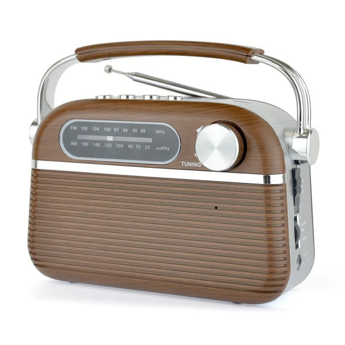 Завантажте зображення в засіб перегляду галереї, Lloytron Retro Rechargeable Radio | Wood | N6403WD