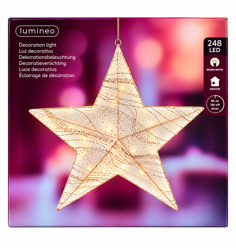Load image into Gallery viewer, Lumineo LED Fabric Star | 58cm | 302190