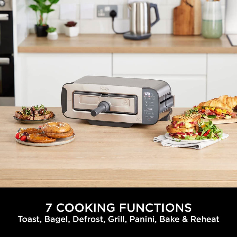 Załaduj obraz do przeglądarki galerii, ninja foodi 3 in 1 toaster grill and panini press 7 cooking functions