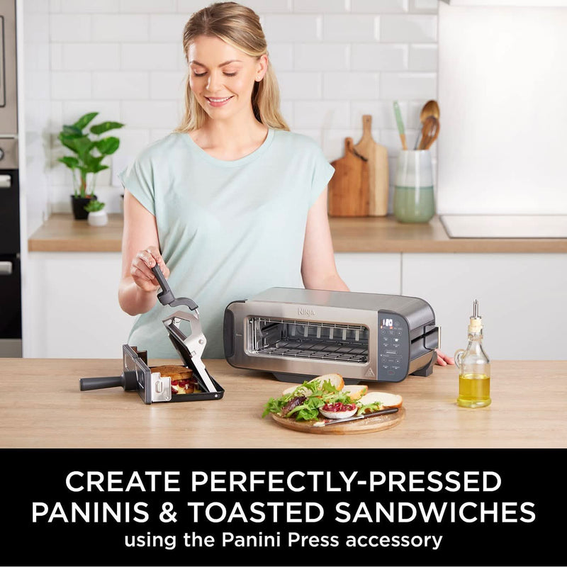 Załaduj obraz do przeglądarki galerii, ninja foodi 3 in 1 toaster grill and panini pressninja foodi 3 in 1 toaster grill and panini press stainless steel and black