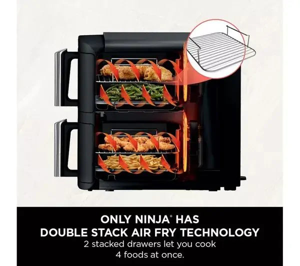Load image into Gallery viewer, Ninja Double Stack 2-Drawer Air Fryer | 7.6L | Black | SL300UK