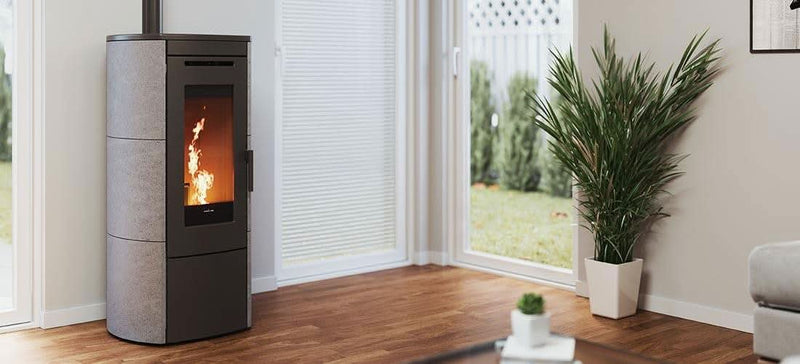 Завантажте зображення в засіб перегляду галереї, Nordic Ilvar 7 Wood Pellet Stove | 7.4kW | Soapstone | NOIL7SO101141