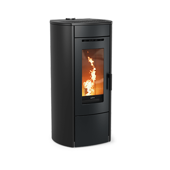 Завантажте зображення в засіб перегляду галереї, Nordic Ilvar 9 Wood Pellet Stove | 9.5kW | Black | NOIL9BL100705