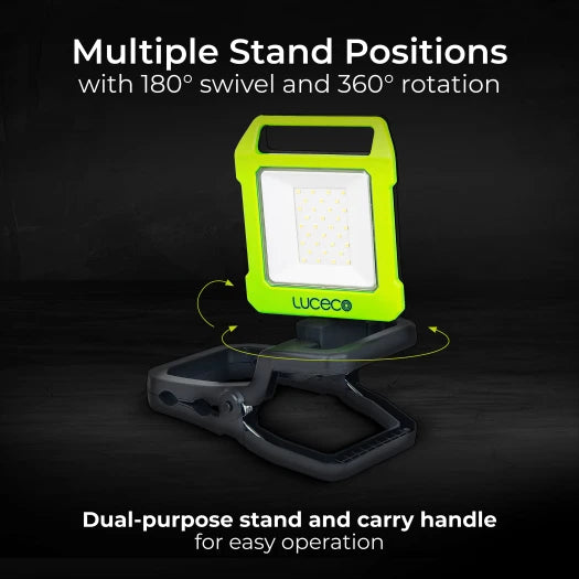 Load image into Gallery viewer, Luceco Rechargable Folding Clamp Worklight | 1000LM | LILC10G65-01
