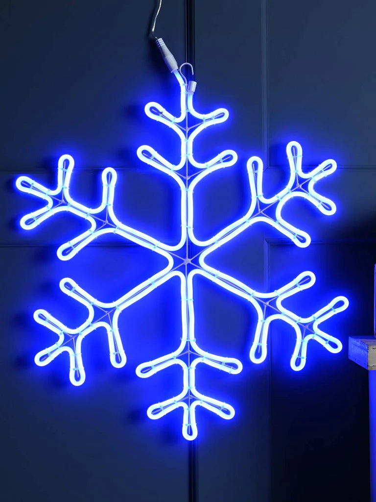 Load image into Gallery viewer, 59cm neon flex colour change snowflake-white/blue | P057658