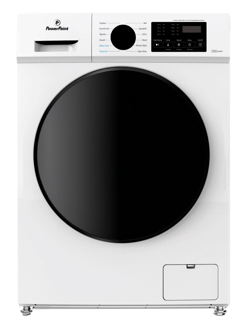 Load image into Gallery viewer, Powerpoint Washing Machine | 10KG | 1400 Spin | White | P351410SKW-A