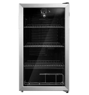 Powerpoint Beverage Cooler | Glass Door | 84x47CM | Black | P4962MDBC-E
