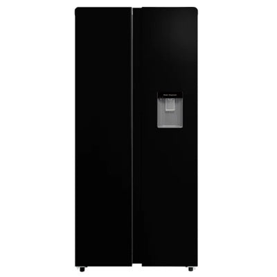 Load image into Gallery viewer, PowerPoint American Style Fridge Freezer with Water Dispenser – Black | P9383WDKBL-E