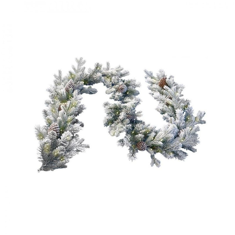 Załaduj obraz do przeglądarki galerii, Snowy Dorchester Pine Garland | 270cm/9Ft | 252064