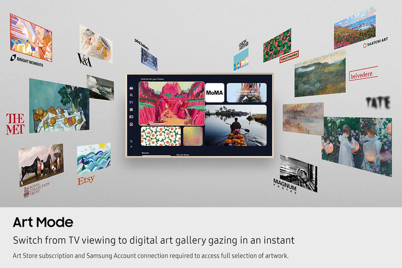 Завантажте зображення в засіб перегляду галереї, Samsung 43″ The Frame Qled Ai Smart Tv | with Art Mode | Wall Mount | QE43LS03FAUXXU