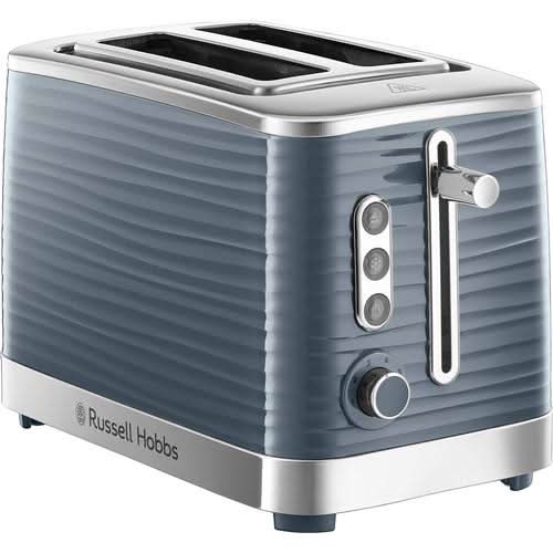 Load image into Gallery viewer, grey/chrome inspire 2 slice toaster