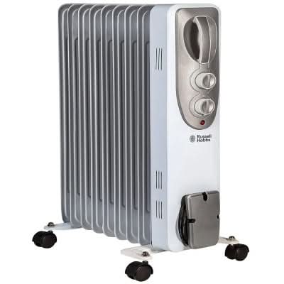Завантажте зображення в засіб перегляду галереї, Russell Hobbs 9 Fin Oil Filled Radiator | White | RHOFR5002