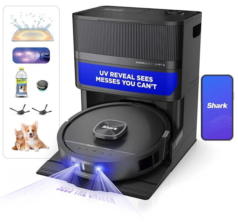 Завантажте зображення в засіб перегляду галереї, Shark PowerDetect UV Reveal 2-in-1 Vac and Mop Robot Vacuum | RV3000XEUK