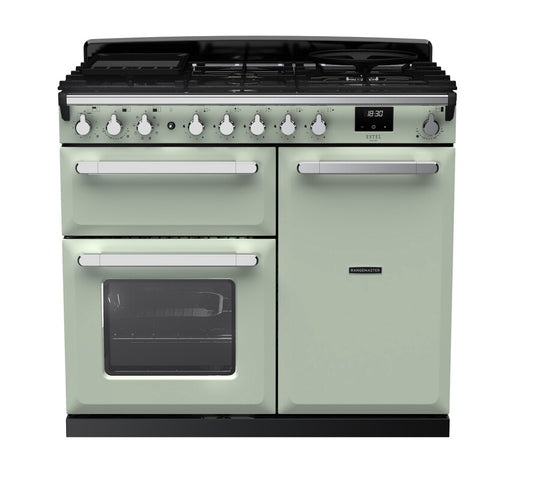 Rangemaster Estel Deluxe 100 | Dual Fuel | Mint | Chrome Trim | ESDL100DFPMNT/CM1