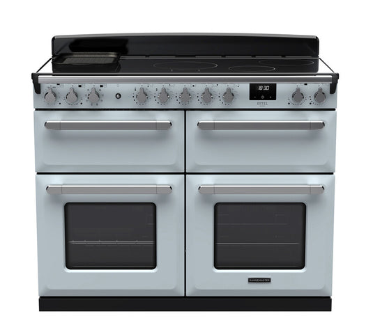 Rangemaster Estel Deluxe 110 Slow Oven | Induction | Misty Blue  | Chrome Trim | ESDLB110EIPMSB/CM1 15304