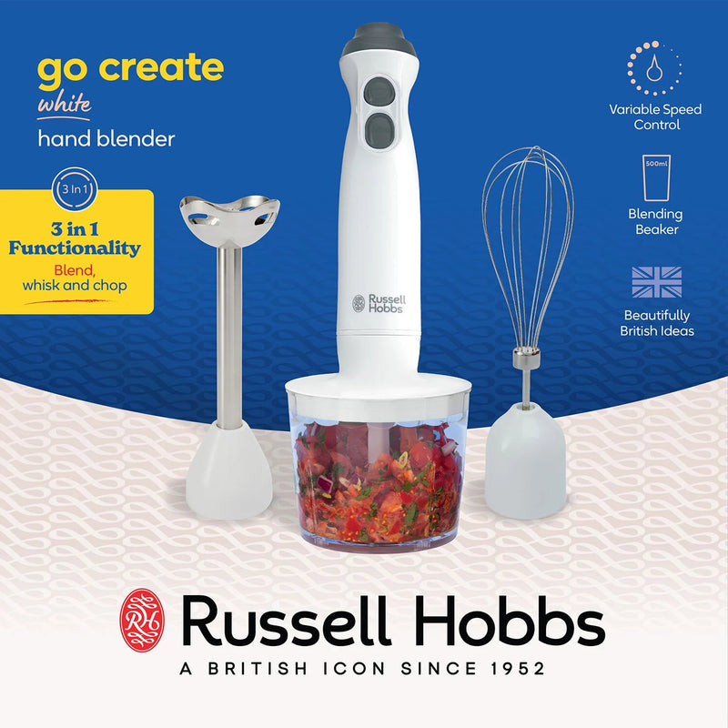Завантажте зображення в засіб перегляду галереї, Russell Hobbs Go Create 3-IN-1 Electric Hand Blender | 27560