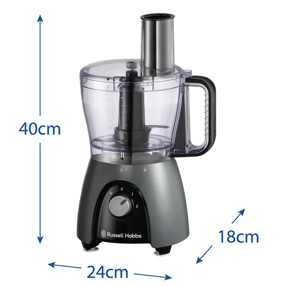 Завантажте зображення в засіб перегляду галереї, Russell Hobbs Desire Food Processor | Matte Charcoal | 600W | 27111