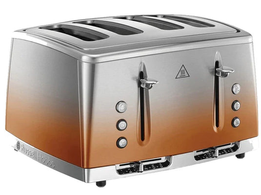 Russell Hobbs Eclipse Sunset 4 Slice Toaster | Stainless Steel/Copper | 25143