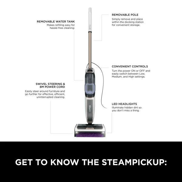 Завантажте зображення в засіб перегляду галереї, Shark SteamPickUp Bagless Hard Floor Vacuum Cleaner | White | SD200UK