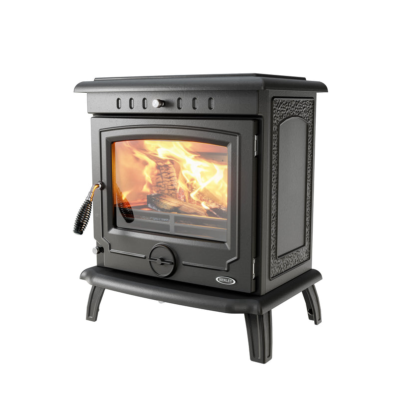 Załaduj obraz do przeglądarki galerii, Henley Skellig 12kW Non Boiler Stove | 12kW Eco | Multi Fuel | Matt Black | ST485