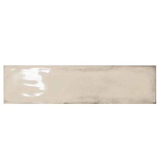 splendours tile in cream, 7.5x30cm