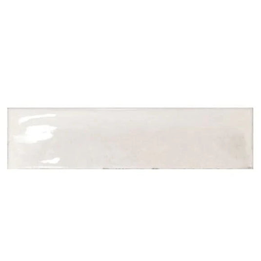 splendours tile in white, 7.5x30cm