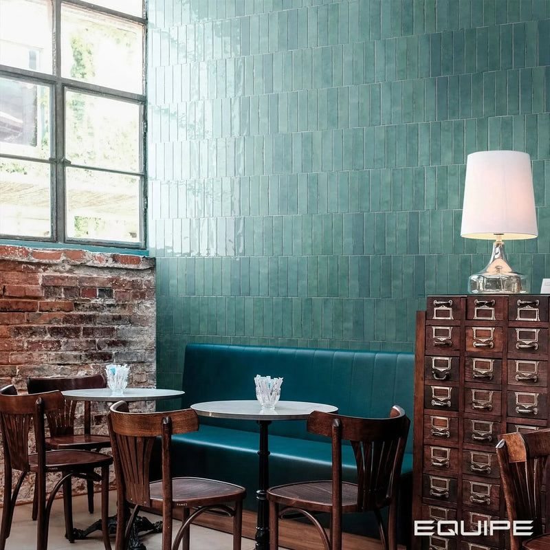 Завантажте зображення в засіб перегляду галереї, tribeca tile in watercolour, 6x24.6cm in the cafe