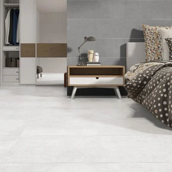 Load image into Gallery viewer, 60x60cm blanco uptown tile displayed in a bedroom