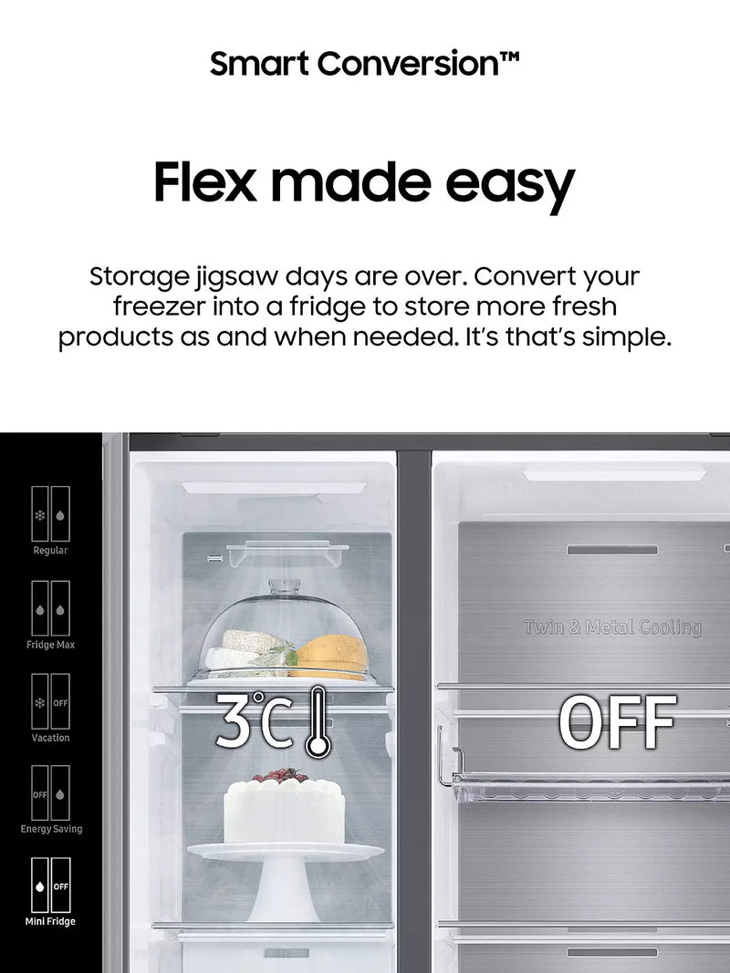 Load image into Gallery viewer, Samsung Series 7 Fridge Freezer - Black Steel | RS67A8811B1-EU