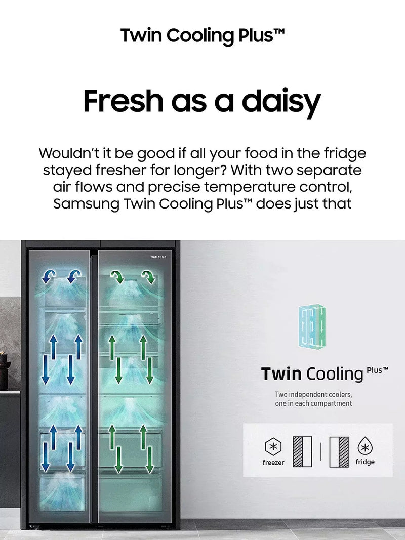 Load image into Gallery viewer, Samsung Series 7 Fridge Freezer - Black Steel | RS67A8811B1-EU