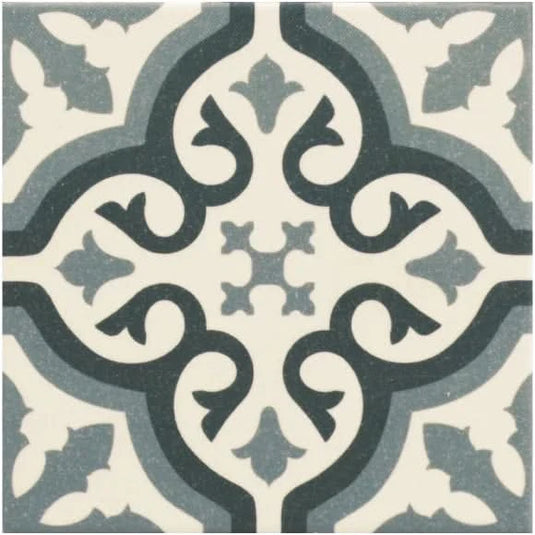 blue victorian florentine tile, 20x20cm