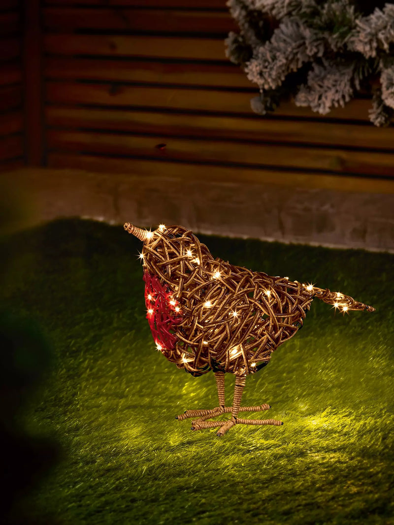 Load image into Gallery viewer, Premier 40cm Multi Action Lit Rattan Robin | LB251700