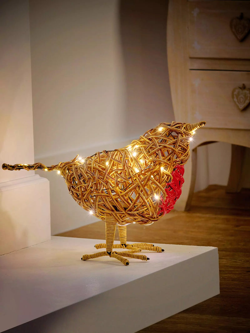 Load image into Gallery viewer, Premier 40cm Multi Action Lit Rattan Robin | LB251700
