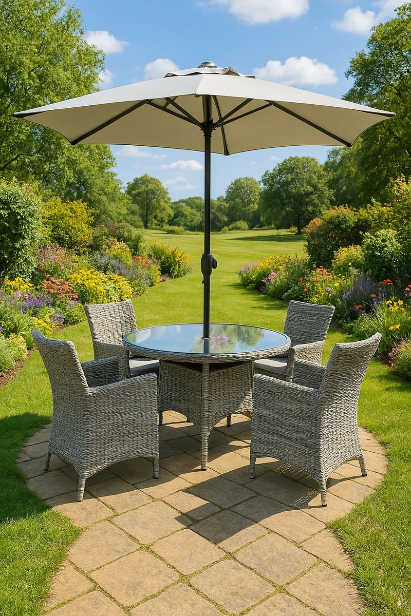 Load image into Gallery viewer, Tuscany 4 Seater Round Dining Set | 1.1M | 301012