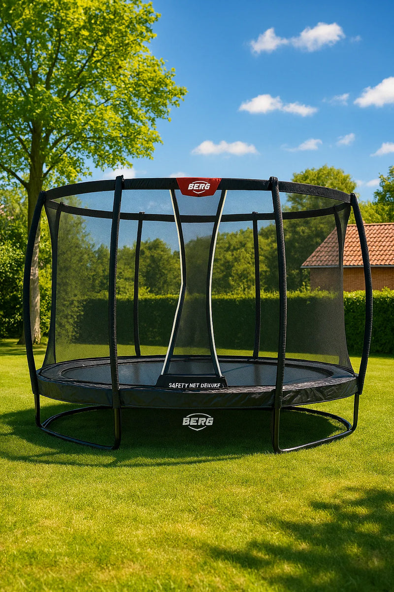 Load image into Gallery viewer, Berg Grand Champion Regular Trampoline | 470CM/ 15FT | Safety Net Deluxe | Grey | 30.35.74.32