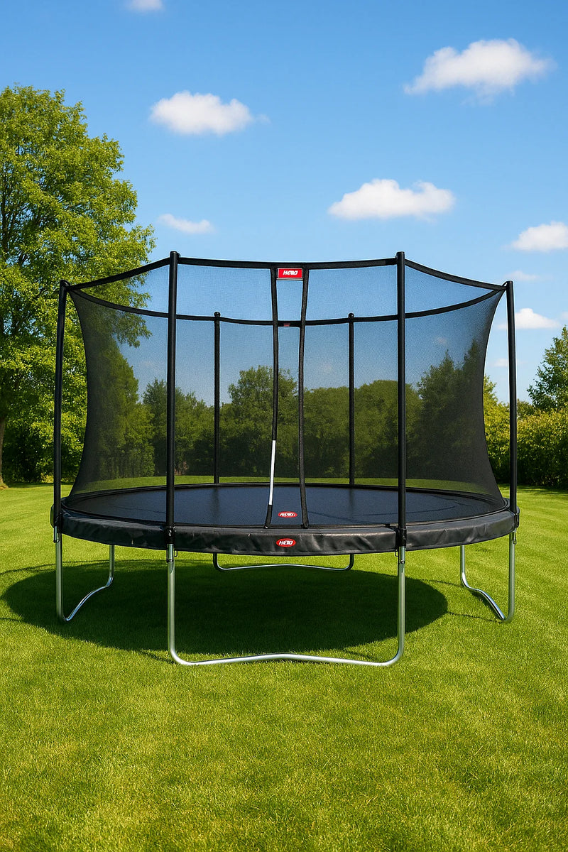 Załaduj obraz do przeglądarki galerii, Berg Favorit Regular Trampoline | 430CM/ 14FT | Safety Net Comfort | Grey | 35.14.94.01