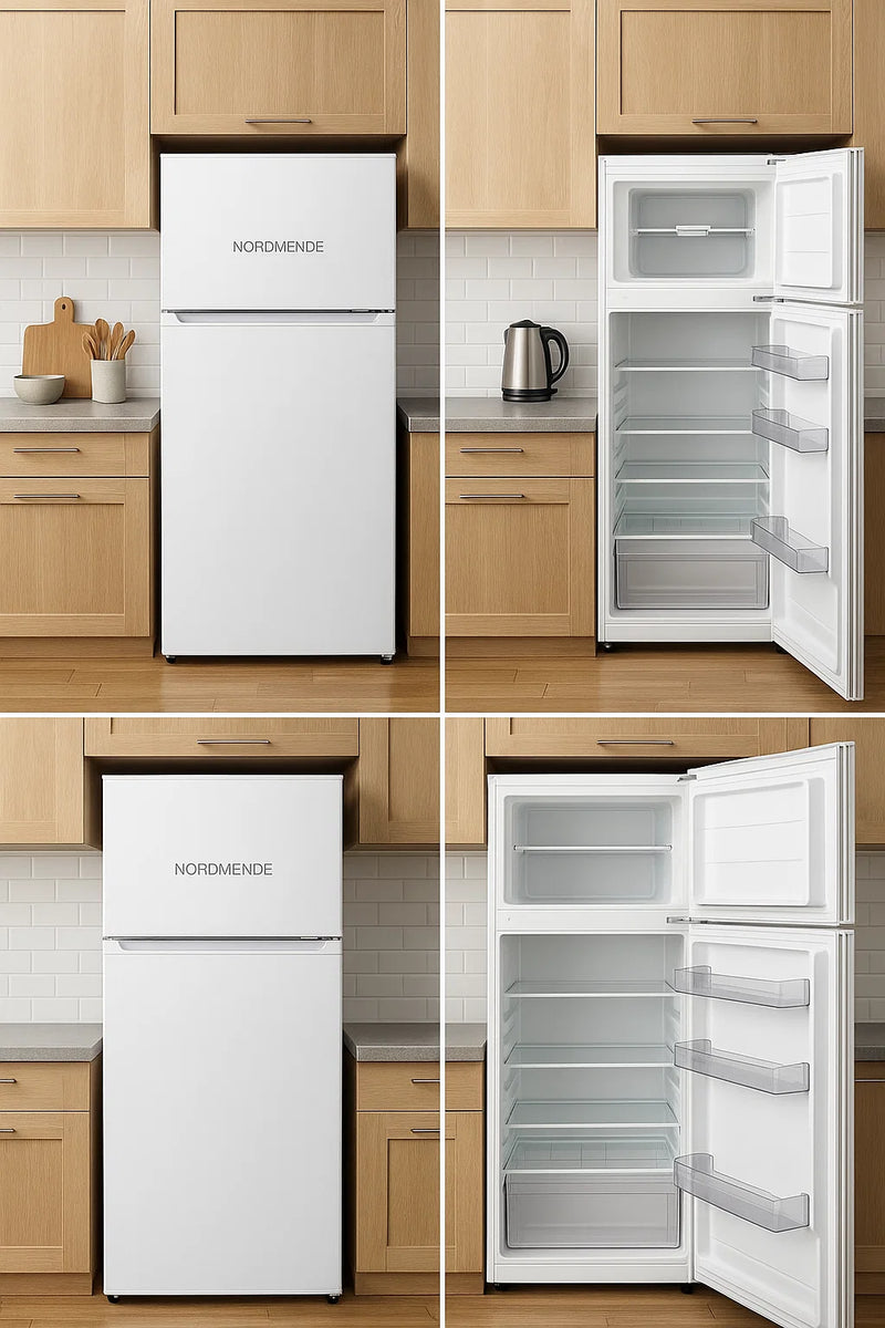 Załaduj obraz do przeglądarki galerii, Nordmende Freestanding Fridge Freezer | White | 144x54cm | RFF266WH