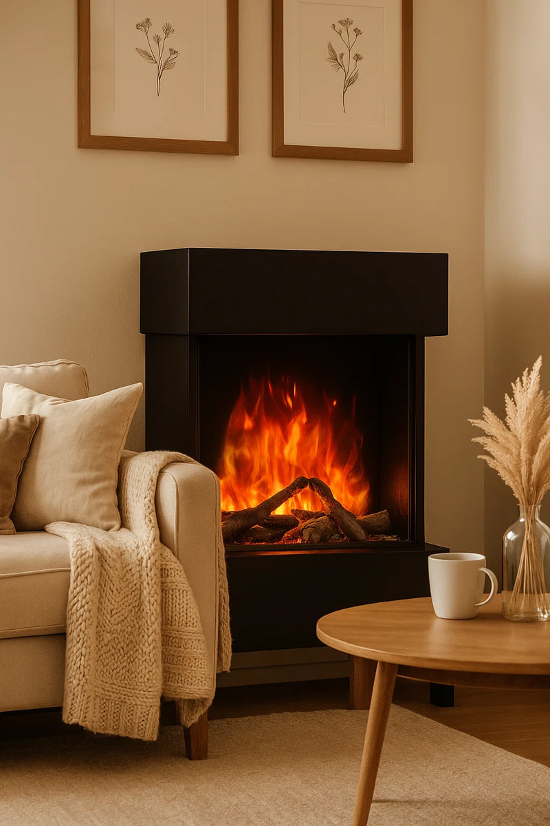 Load image into Gallery viewer, Stanley Argon Cube Wall Hung Electric Fire | Black | NMARCUBE