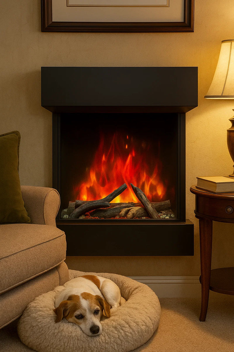 Load image into Gallery viewer, Stanley Argon Cube Wall Hung Electric Fire | Black | NMARCUBE